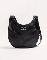 Valentino Garavani Hoboho Nappa Leather Hobo Bag With Chevron Pattern
