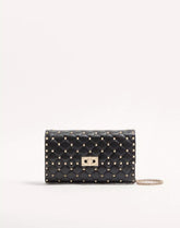 Rockstud Spike Nappa Leather Crossbody Clutch Bag