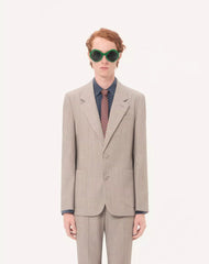 Valentino Single-Breasted Jacket In Boutonné Wool