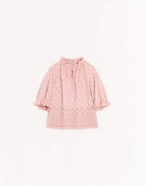 Sangallo Lace Top With Fleurs Ajours Margheritine Pattern