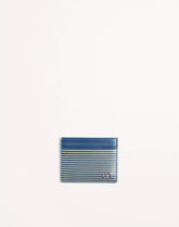 Valentino Garavani VLogo Signature Cardholder In Grainy Calfskin With Striped Print