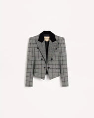 Wool Jacket With Check Pattern
