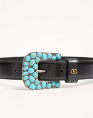 VLogo Signature Brushed Calfskin Belt 30 Mm