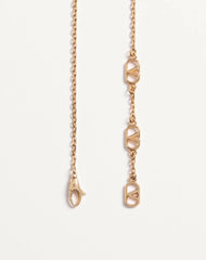 Vlogo Signature Necklace In Metal, Swarovski® Crystals And Glass Drops