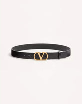 VLogo Signature Belt In Shiny Calfskin 30 Mm
