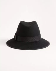 VLogo Signature Felt Hat With Moiré Ribbon