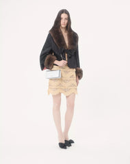 VLogo Signature Mini Shoulder Bag In Laminated Grainy Calfskin