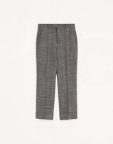 Valentino Mouliné Wool Trousers With Turn-Ups