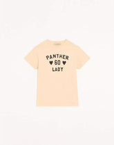 Cotton Jersey T-Shirt With Panther Lady Print