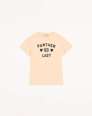 Cotton Jersey T-Shirt With Panther Lady Print