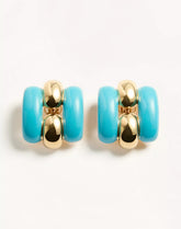 Pas Plus Metal And Enamel Earrings
