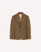 Valentino Single-Breasted Wool Jacket With Glen Plaid Pattern