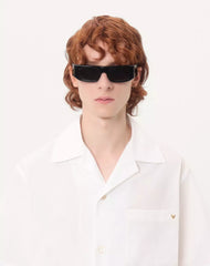 Valentino Bowling Shirt In Cotton Poplin With Vgold