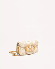 Valentino Garavani Locò Small Embroidered Shoulder Bag With Jewel Logo