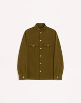 Valentino Shirt Jacket In Canneté Cotton With VLogo Embroidery