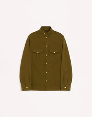 Valentino Shirt Jacket In Canneté Cotton With VLogo Embroidery