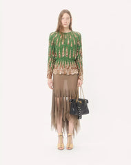 Embroidered Chiffon Top