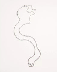 Vlogo Signature Metal Necklace