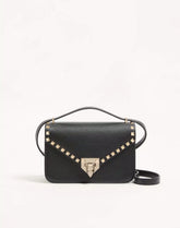 Valentino Garavani Rockstud Small Shoulder Bag In Grainy Calfskin
