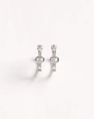 Ovalette Metal And Swarovski® Crystal Earrings