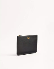 VLogo Signature Grainy Calfskin Clutch Bag