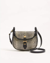 Valentino Garavani FlÃ¢neuse Small Shoulder Bag in Cobra-Print Elaphe Leather.
