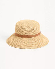 VLogo Signature Foldable Straw Bucket Hat