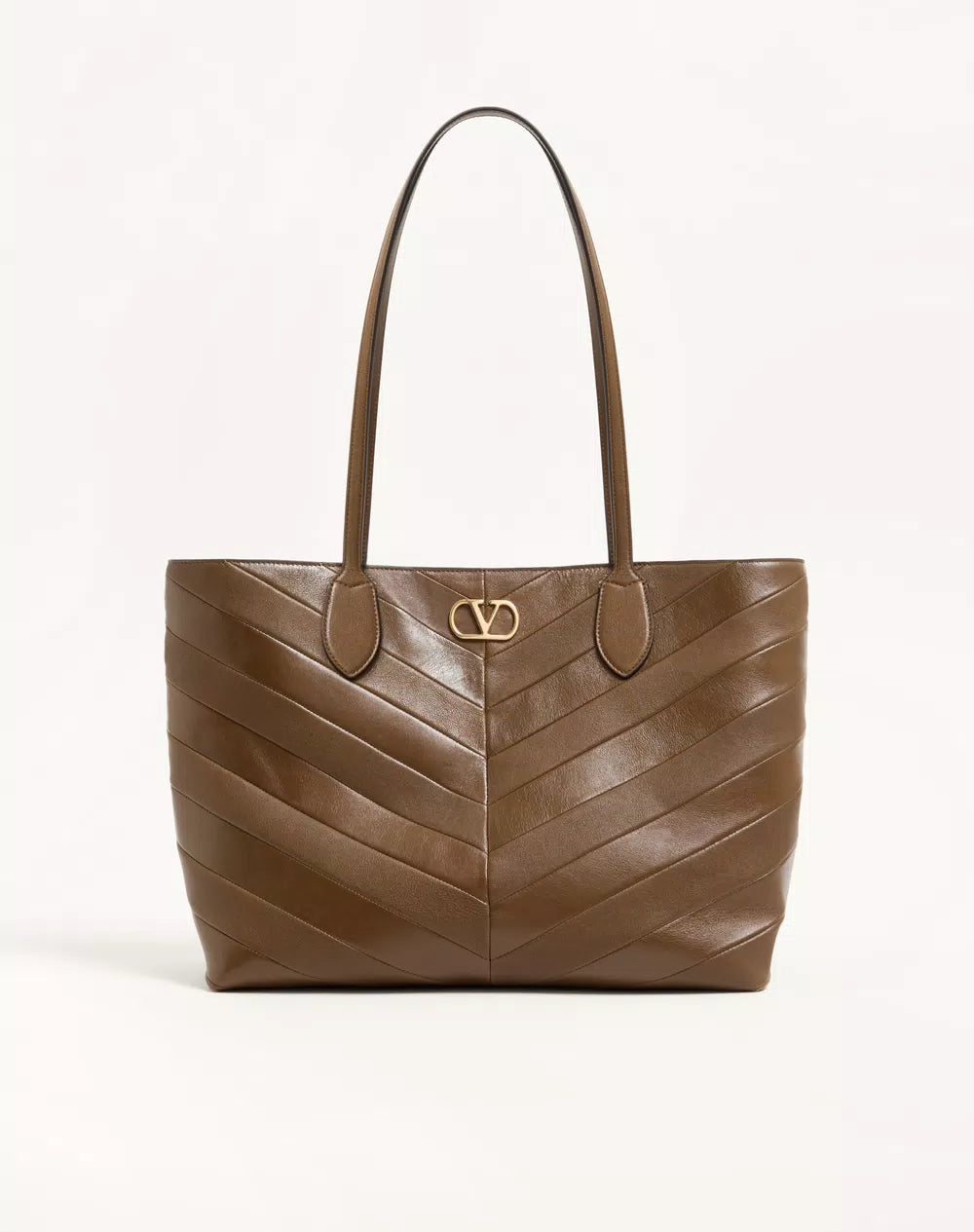 Valentino Garavani Jean Medium Shopping Bag in Nappa with Chevron Motif