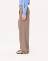Valentino Cuffed Wool Trousers In NattÃ© Wool