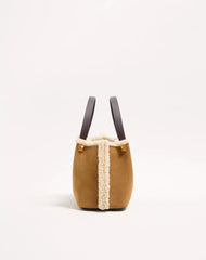 Valentino Garavani Small Suede Shopping Bag With Sheepskin Lining