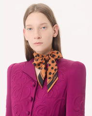 Dalmatian Polka Dot Silk Bandeau Scarf