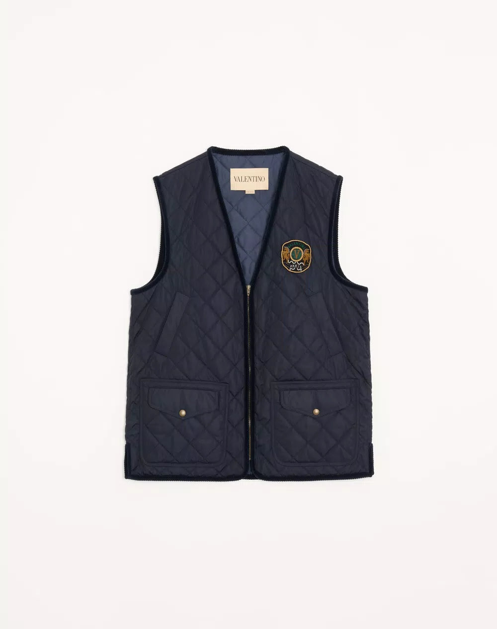 Valentino lightweight nylon vest with embroidered Valentino patch