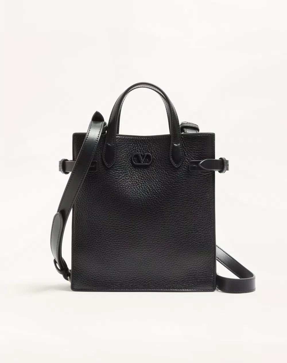 Valentino Garavani Antibes Small Shopping Bag In Grained Leather