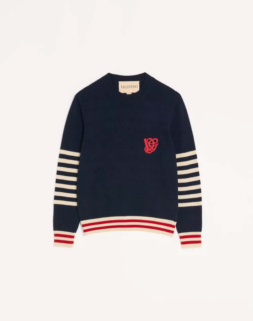 Valentino Wool Sweater With Vg Embroidery