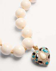 Coeur Royal Necklace In Metal, Resin, Enamel And SwarovskiÂ® Crystals