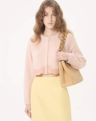 Wool Cardigan With Lace
