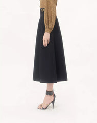 Crepe Couture Midi Skirt