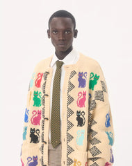Valentie Cotton Jacquard Tie With Chamber Pattern And VLogo Signature Detail