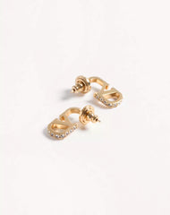 Vlogo Signature Metal And SwarovskiÂ® Crystal Earrings