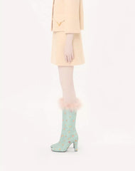 Curly Wool Short Skirt