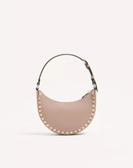 Mini Rockstud Hobo Bag In Grainy Calfskin
