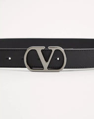VLogo Signature Belt In Shiny Calfskin 30 Mm