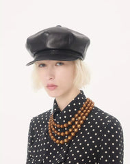 Valentino Garavani VLogo Signature Leather Cap