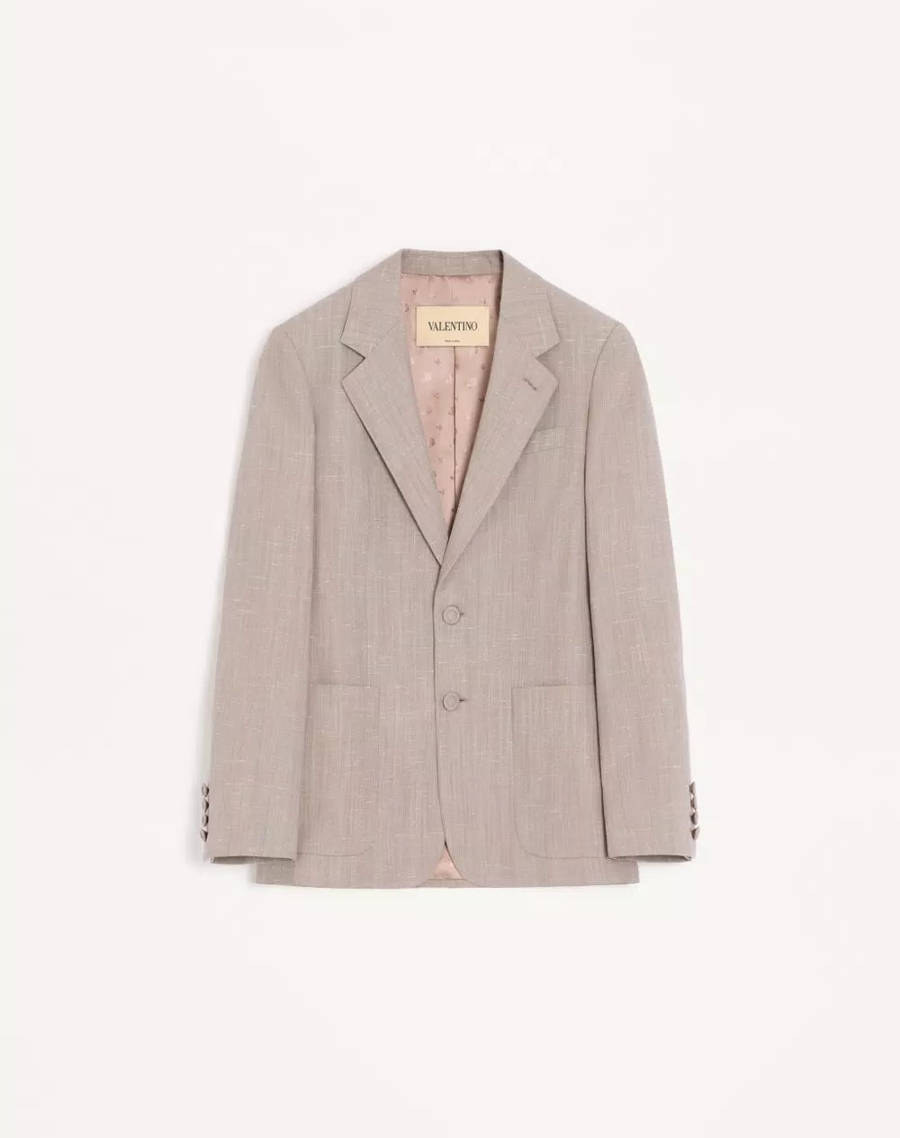 Valentino Single-Breasted Jacket In BoutonnÃ© Wool