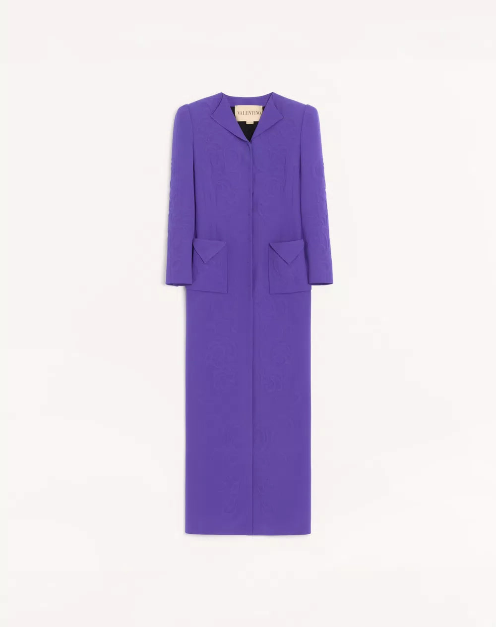Embroidered Cady Satin Coat