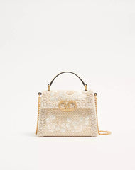 Valentino Garavani Mini Vsling Embroidered Handbag With Jewel Logo