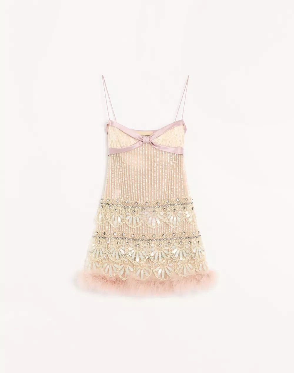 Tulle Illusione Embroidered Short Dress