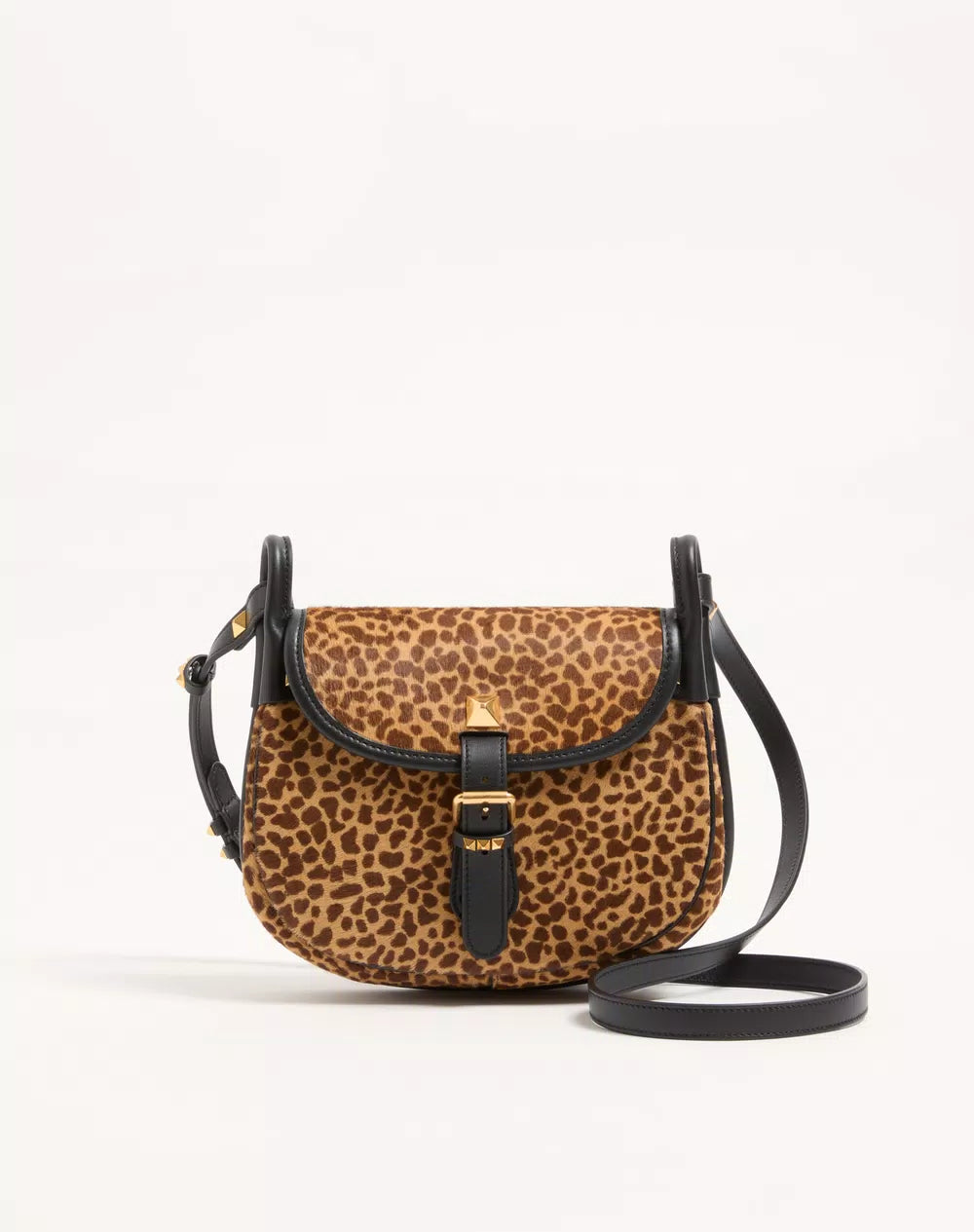 Valentino Garavani FlÃ¢neuse Small Shoulder Bag in Pony-Effect Calfskin with Animalier Print