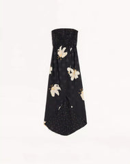 Long Dress In Crepe De Chine Jacquard Apres L'Hiver Lilium