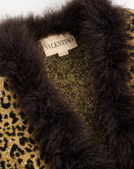 Jacquard Animal Print Lurex Knit Jacket
